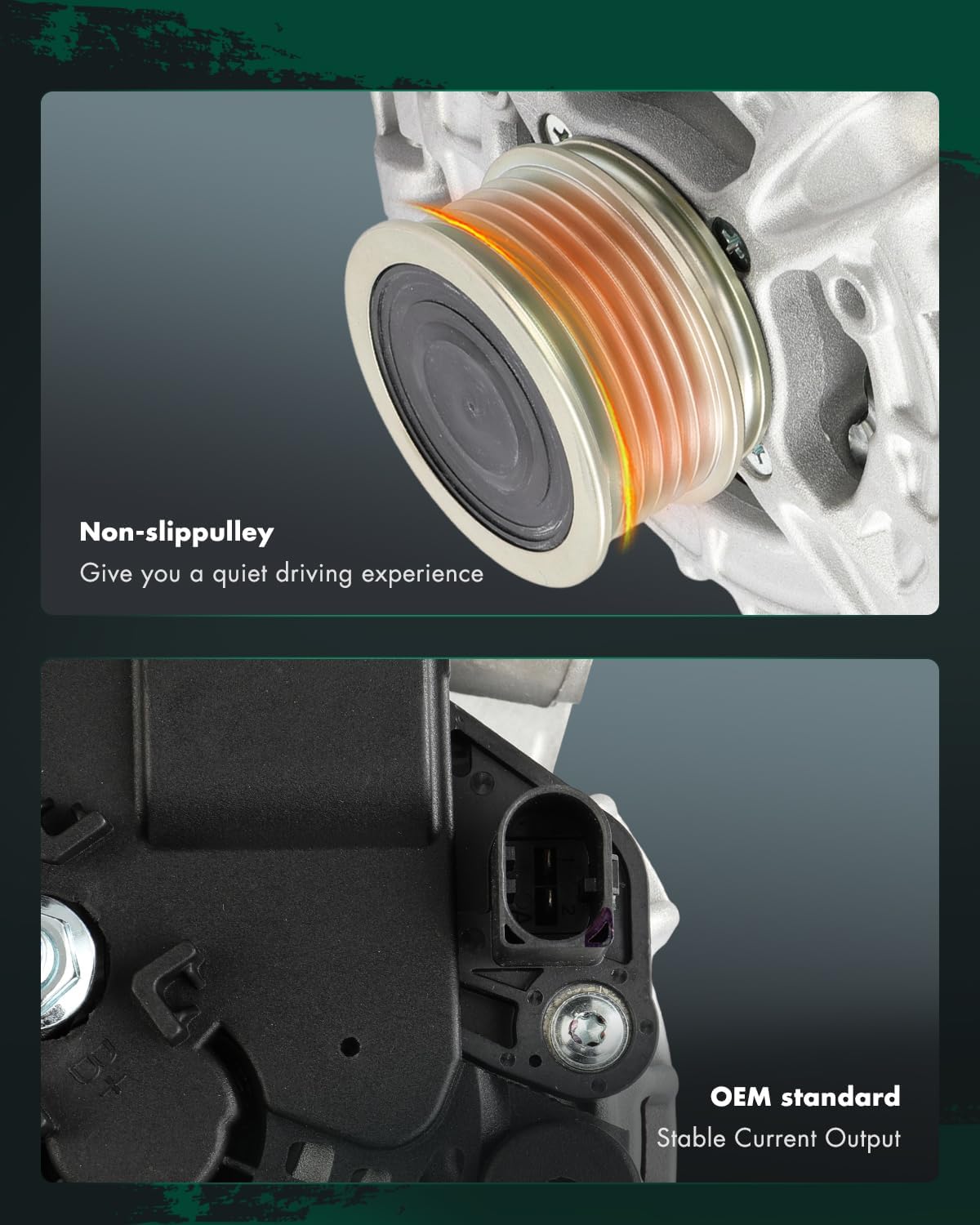 SCITOO Alternator Fits for Volkswagen for Jetta 1.8L 2014-2016,for Volkswagen for Jetta 2.0L 2013-2017,for Volkswagen for Passat 1.8L 2014-2017 12V 140Amp CW 6-Groove Pulley 11723