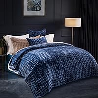 Vista 28 de RECYCO Juego de edredón de lujo de terciopelo tamaño Queen, juego de edredón de terciopelo ligero, juego de ropa de cama acolchada de tamaño grande