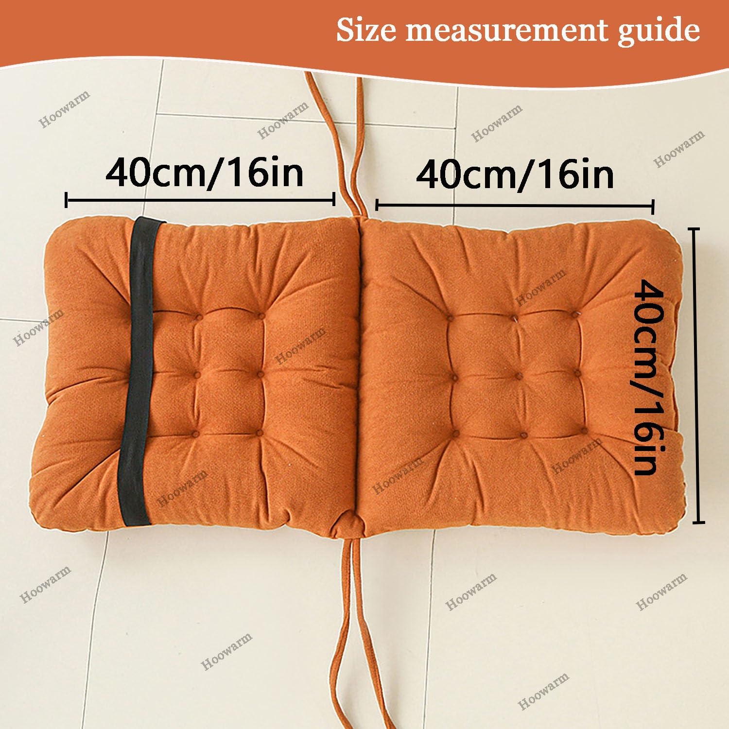 4-Pack n mit Rückenlehne 40x40cm, Rutschfeste Küchen für Esszimmer, Büro, Garten - Komfortable Outdoor/Indoor polster mit Bändern