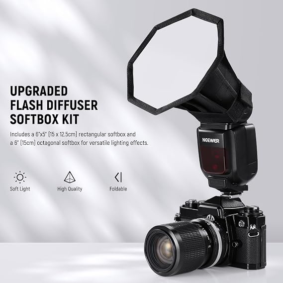 NEEWER NS5P Upgraded Flash Diffuser Speedlight Softbox Foldable 2 Pack