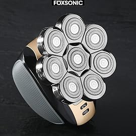FOXSONIC 8 Blades Head Shaver Replacement Heads for Many Main Brands Electric Shaver Razor Bald Men