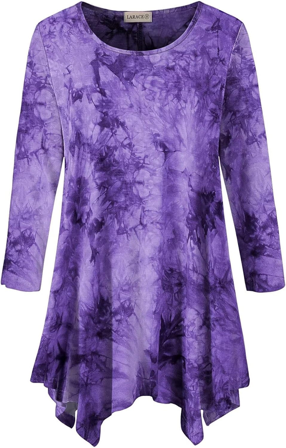 LARACE Plus Size Tops for Women 3/4 Sleeve Shirts Tunic Tops Loose Fit Basic Lady Clothes