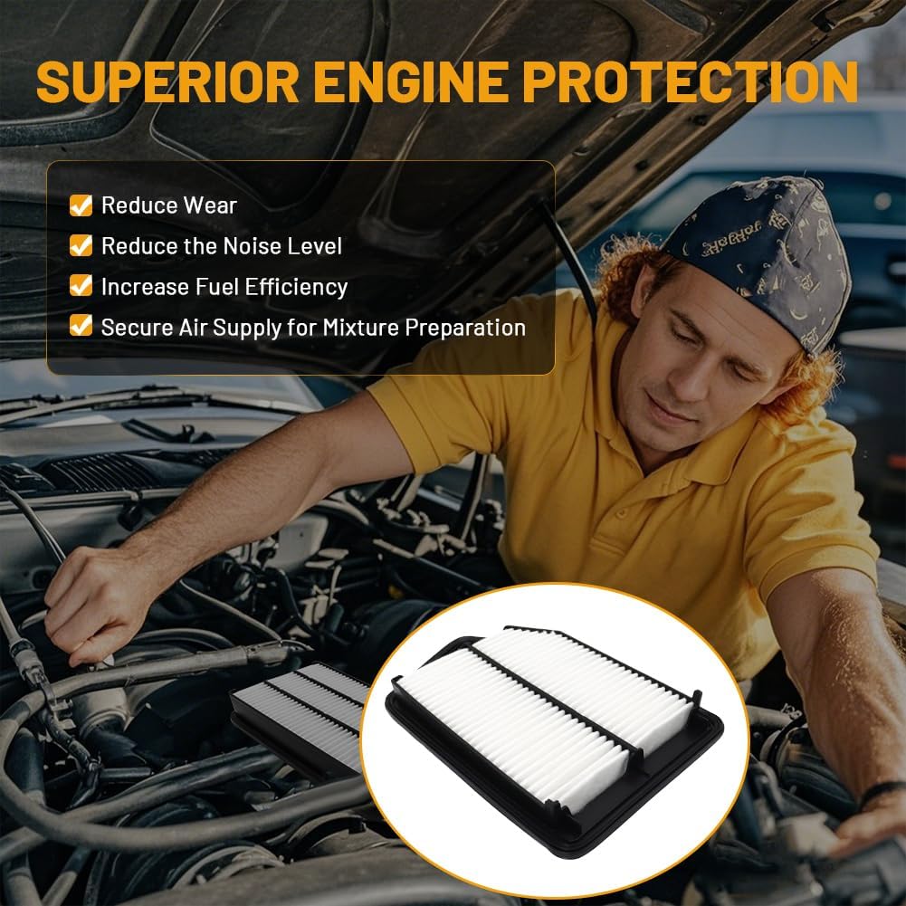 Premium Engine Air Filter for My Car, Automotive Replacement Air Auto Filters for Acura TLX 2015 2016 2017 2018 2019 2020,for Honda Accord 2013 2014 2015 2016 2017 L4 2.4L (3 pce)