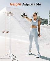 Vista 2 de Trípode para teléfono de 62" y bastón selfie, trípode para iPhone con control remoto, soporte todo en uno para celular, portátil, ligero