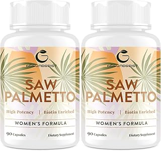Saw Palmetto for Women Hair Loss - DHT Blocker with 5-in-1 Blend for Hair Growth, Skin & Nails, Urinary Wellness - Extra Strength Saw Palmetto Supplement - 180 Capsules