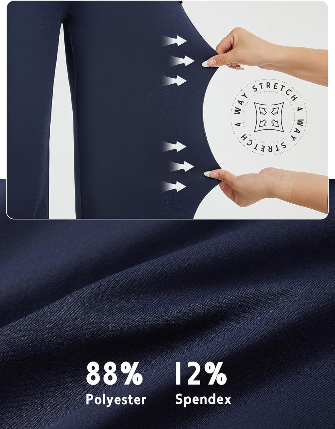 baleaf Women's Wide Leg Travel Stretch Dress Pants Yoga High Waist with Pockets Casual Work Sweatpants - Image 6