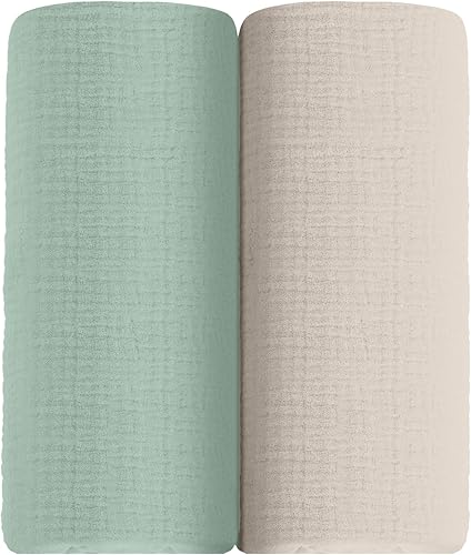 Miniatura 17 de meowcards Mantas de muselina para envolver al bebé, mantas unisex para bebés niños y niñas, grandes 47 x 47 pulgadas, mantas de recepción Boho