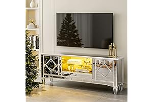 IKIFLY Mirrored LED TV Stand for 65+ inch TV: The Pinnacle of Style and Functionality