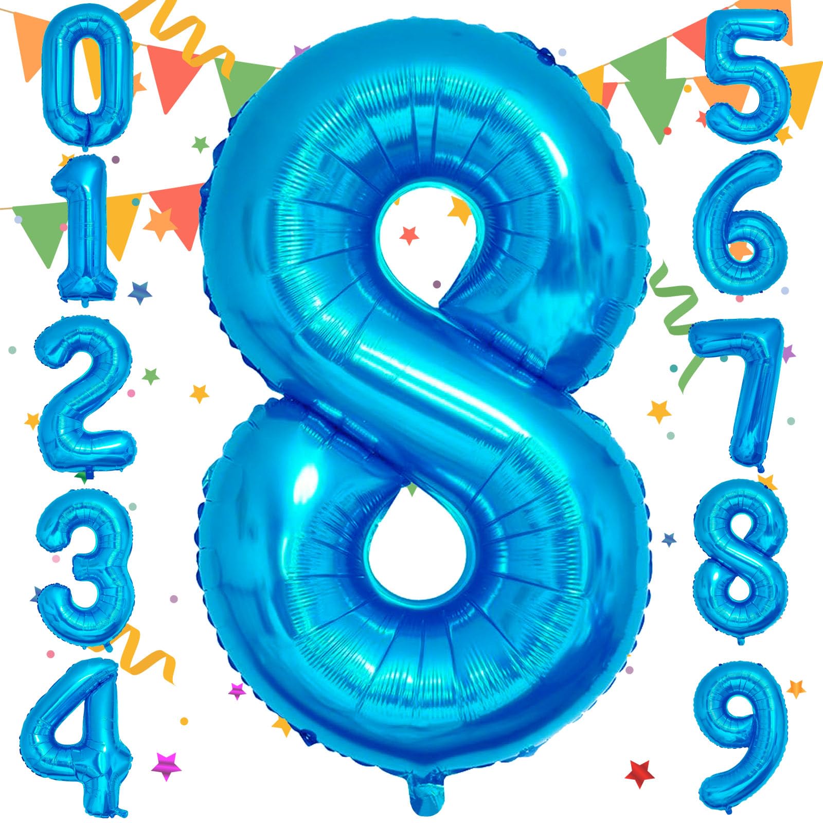 Amazon | Sekat 数字 バルーン 40インチ ブルー ナンバーバルーン 誕生
