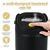 Vista 3 de Termo de sopa de 14 onzas para comida caliente con contenedor de aperitivos de 7 onzas, contenedor de almuerzo aislado a prueba de fugas para niños