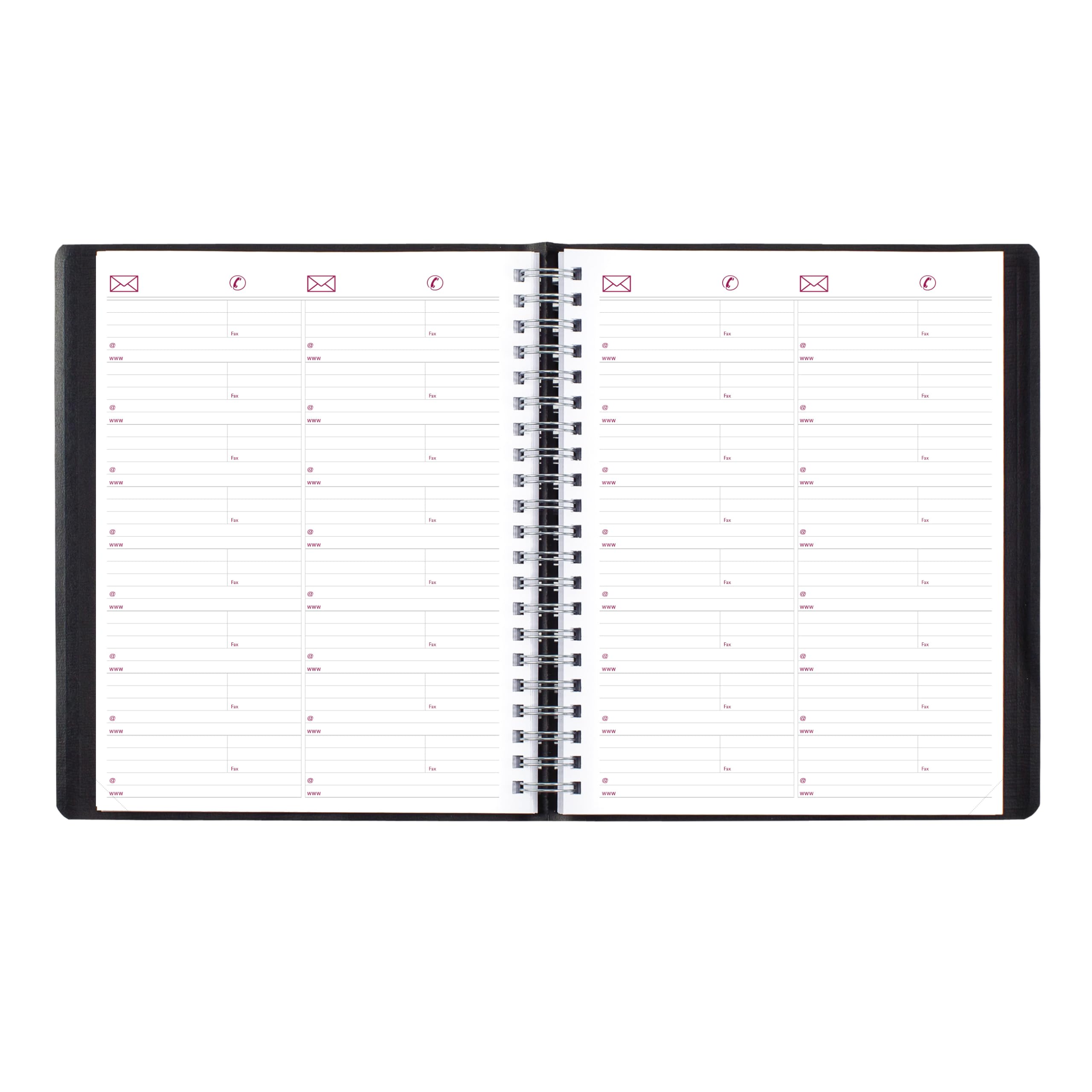 Brownline® Agenda giornaliera 2027, agenda giornaliera 12 mesi, da gennaio a dicembre, rilegatura a doppio filo, 28 x 21,6 cm, nero (CB965.BLK)