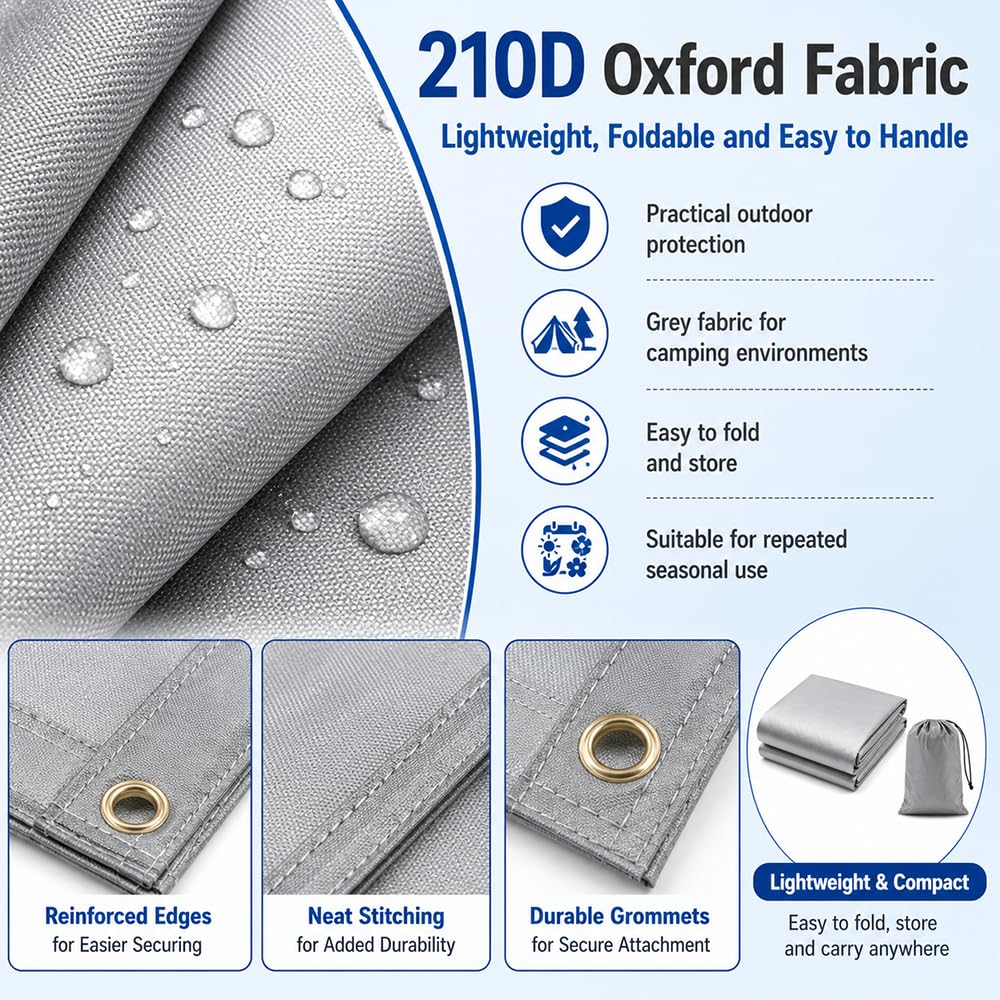 Funda de Techo para Autocaravana para Chausson Best of 2012-2023 2024 2025 2026+, Impermeable Oxford 210D Lluvia Ligera Polvo Escarcha Estacionamiento Almacenamiento