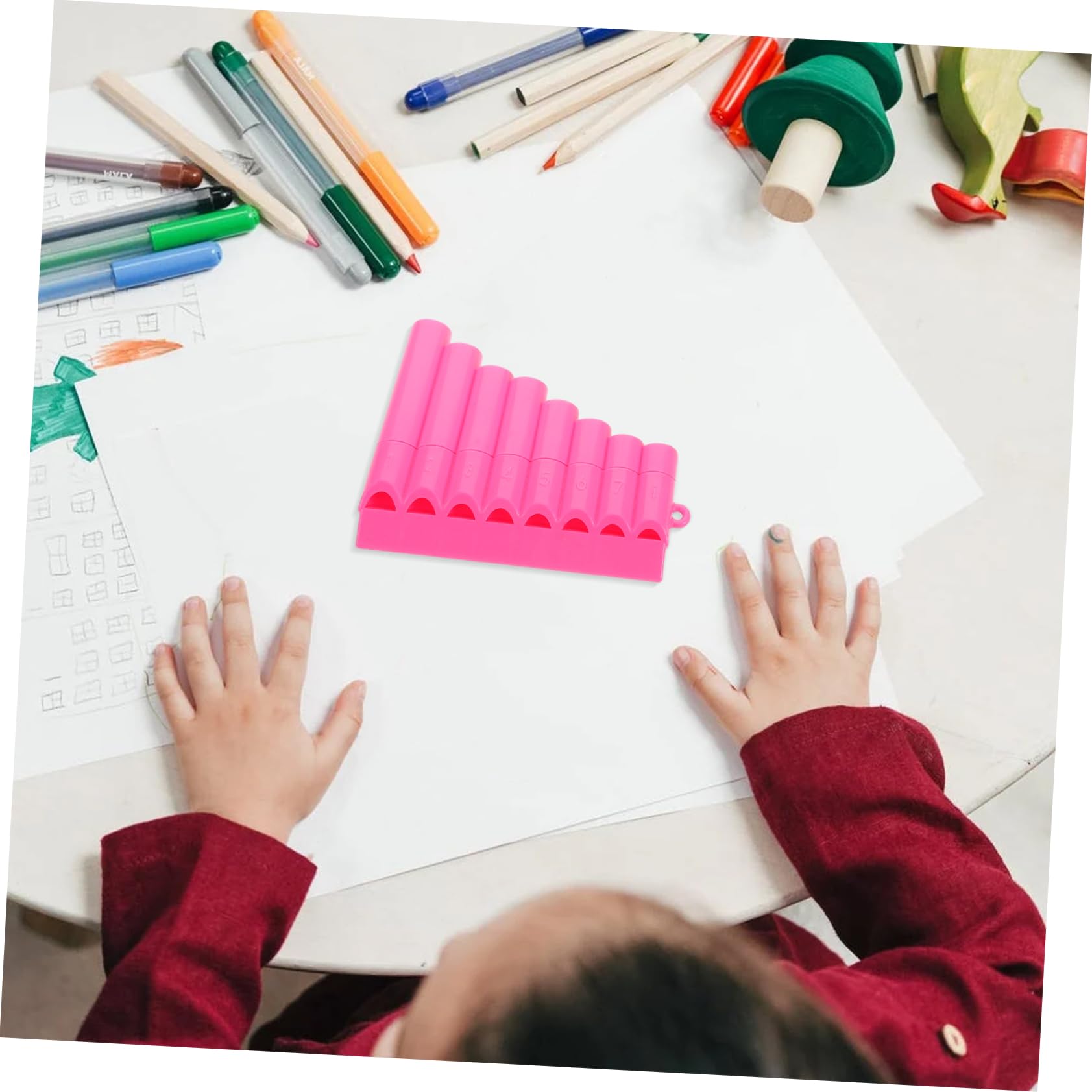 Flauto Di Pan Per Bambini, 3 Pezzi: Strumenti Musicali Per La Scuola, Flauto Di Pan in Plastica A 8 Tubi, Giocattolo Per L'apprendimento Precoce Della Musica, Ideale
