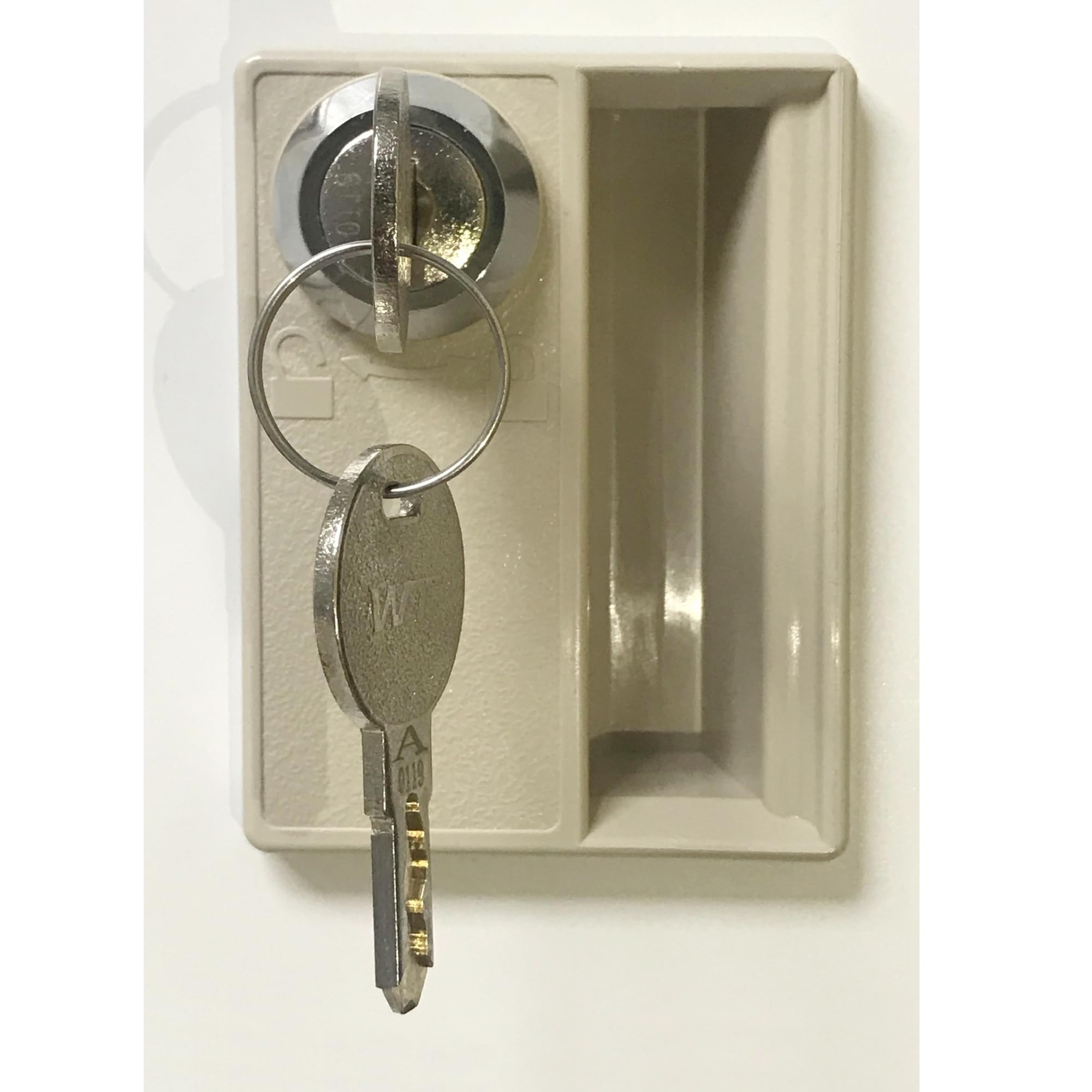 Replacement White Lock Latch, Key Locks for Lockers, Cabinets