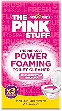 The Pink Stuff Miracle Power Foaming Toilet Cleaner - Deep Cleaning Self Activating Pink Foam For Tough Stains Odor Limescale Removal And More - 3 Treatments