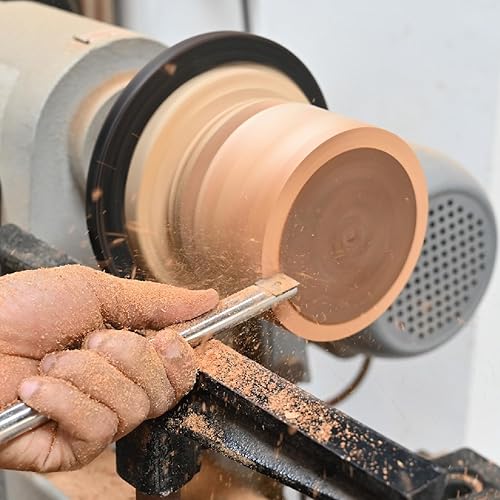 Miniatura 5 de POWERTEC Juego de 6 piezas de cortador de carburo de tungsteno para herramientas de torno de madera con cuadrado plano de 0.433 in, redondo de 0.472