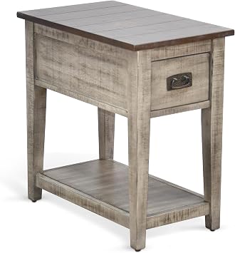 Sunny Designs Two Tone Wood Chair Side Table