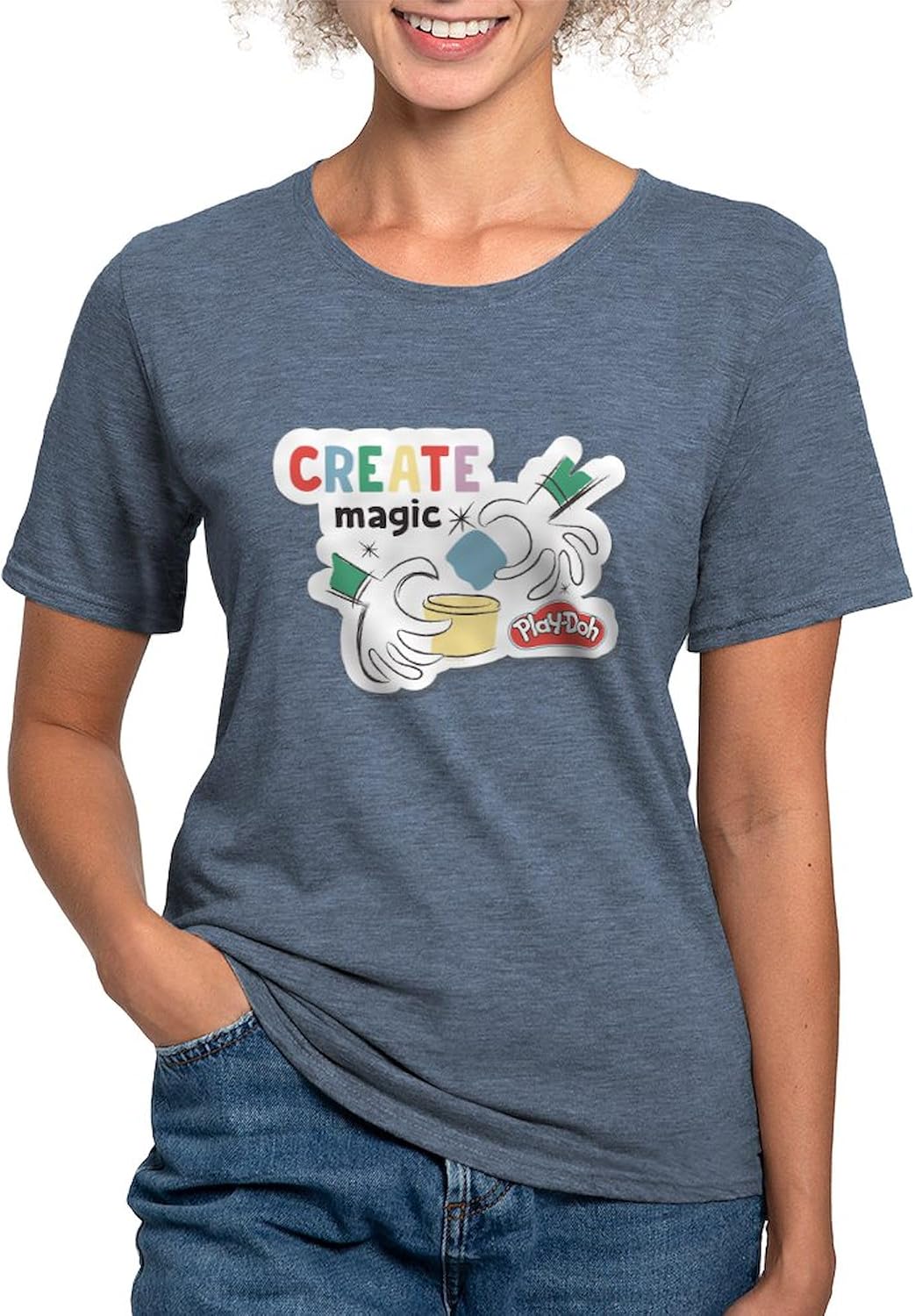 CafePress Play Doh: Create Magic Women's Deluxe T Shirt Women's Tri-Blend T-Shirt