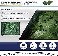 Vista 3 de Windscreen4less - Valla decorativa de hojas de hiedra artificial. Pantalla de la valla decorativa