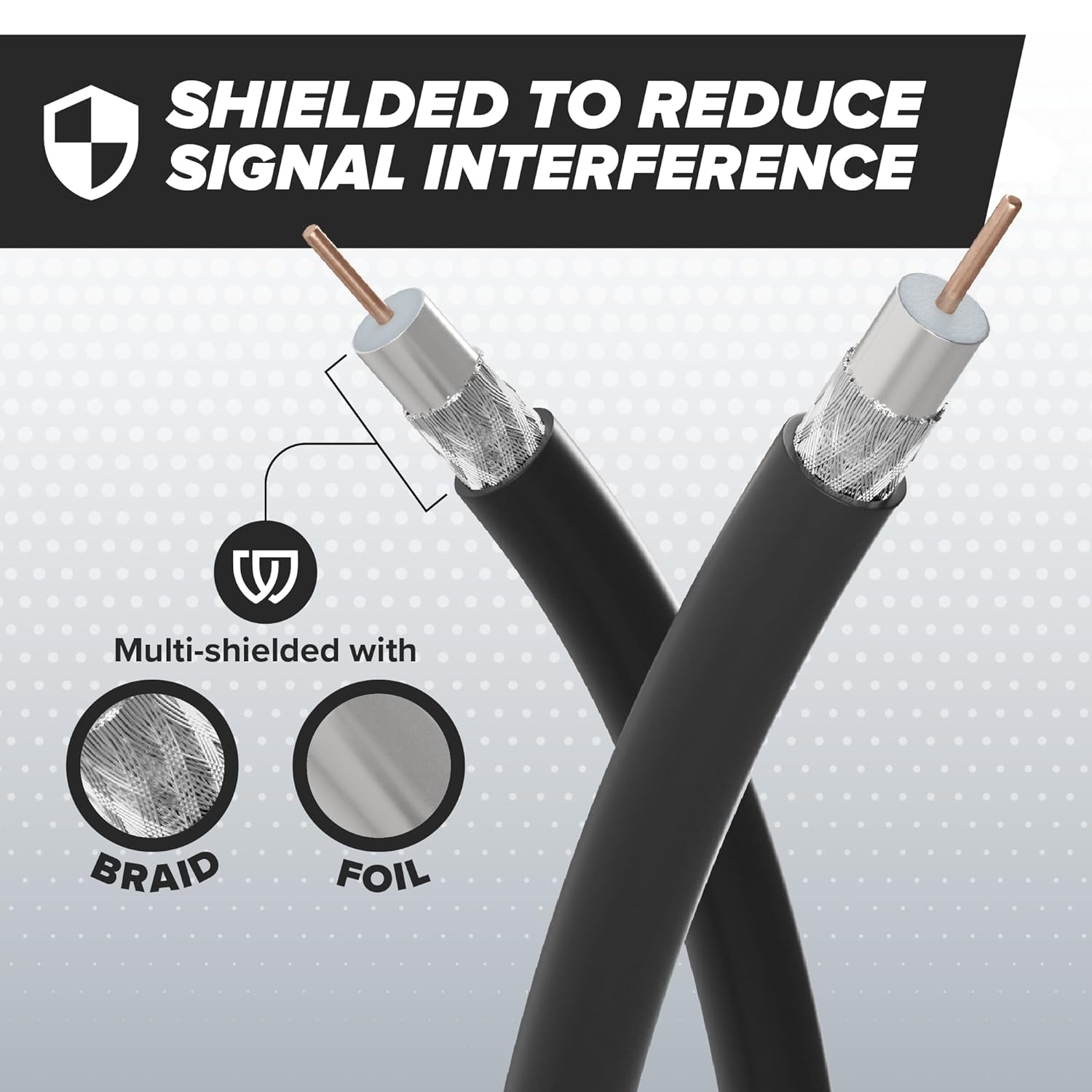 THE CIMPLE CO Coaxial Cable, 100 FT, RG11, Indoor/Outdoor, Dual-Shield, High Speed Internet, Satellite Extension, CATV, UV Resistant, Weather Proof, CL2 Rated, 30 Meters, Black