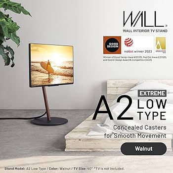 WALL テレビスタンド A2 ロータイプ キャスター付き　24型〜55型　本体 WALL テレビスタンド A2 ロータイプ キャスター付き 24型〜55型