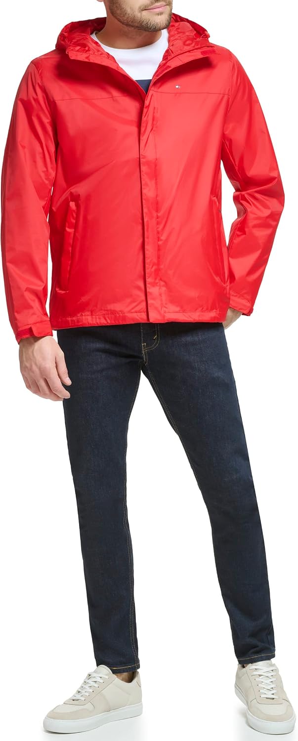 Tommy Hilfiger Men's Lightweight Breathable Waterproof Hooded Jacket image 2