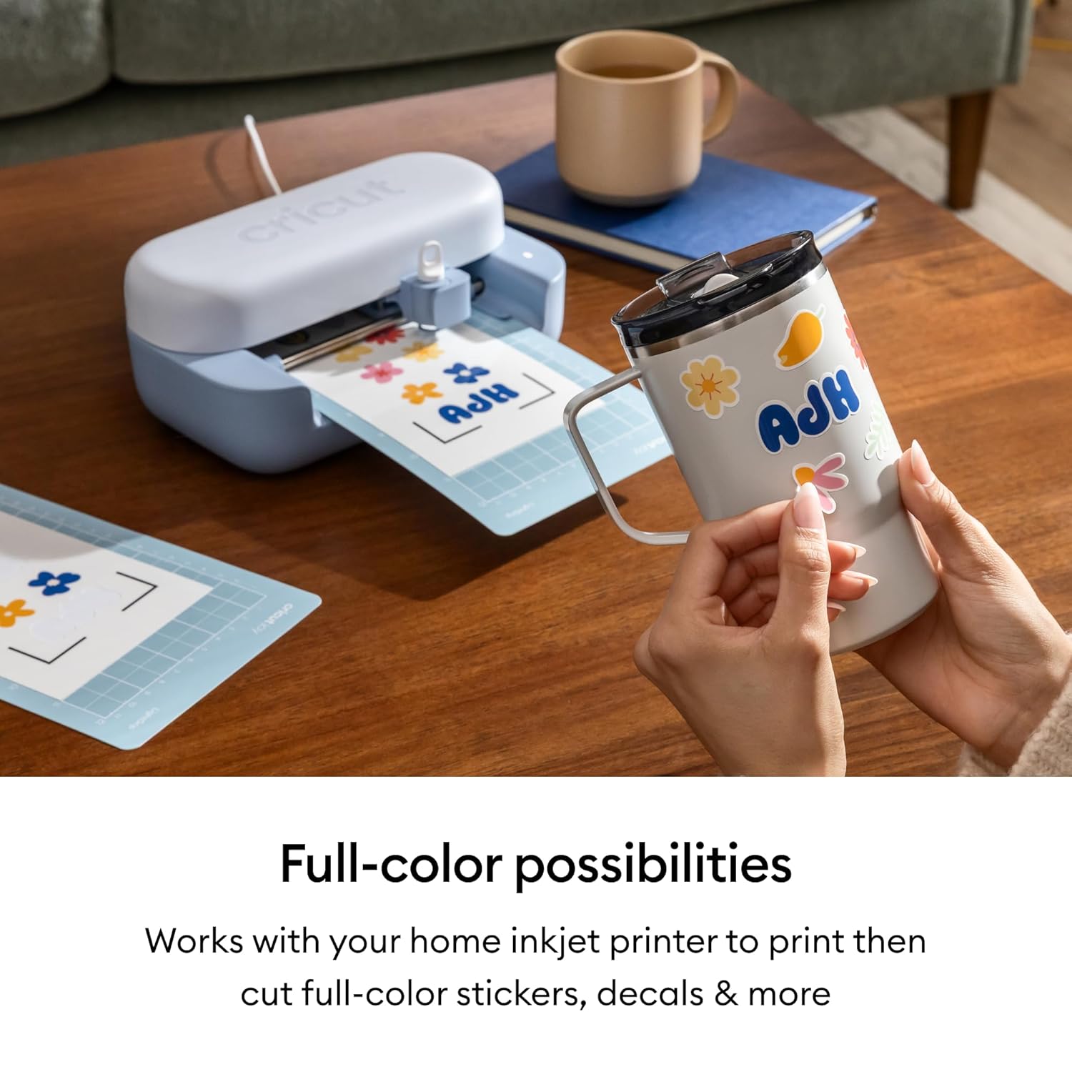 Cricut Joy™ 2 Deluxe Bundle, Blue - Ultra-Compact Cutting Machine - Perfect for Making Cards, Stickers, Labels, Decals, & More - Portable - Includes Enough Supplies for Up to 55 Projects