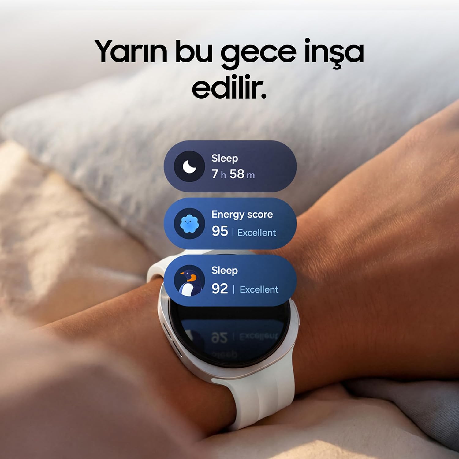 Samsung Galaxy Watch9 Koyu Gri, 40mm, Bluetooth, İncelik, Konfor, İkonik Tasarım, Kişiselleştirilmiş Uyku Deneyimi, Sağlık Koçu, 390 mAh Pil, Konuşmak için Bileğini Kaldır (Samsung Türkiye Versiyonu)