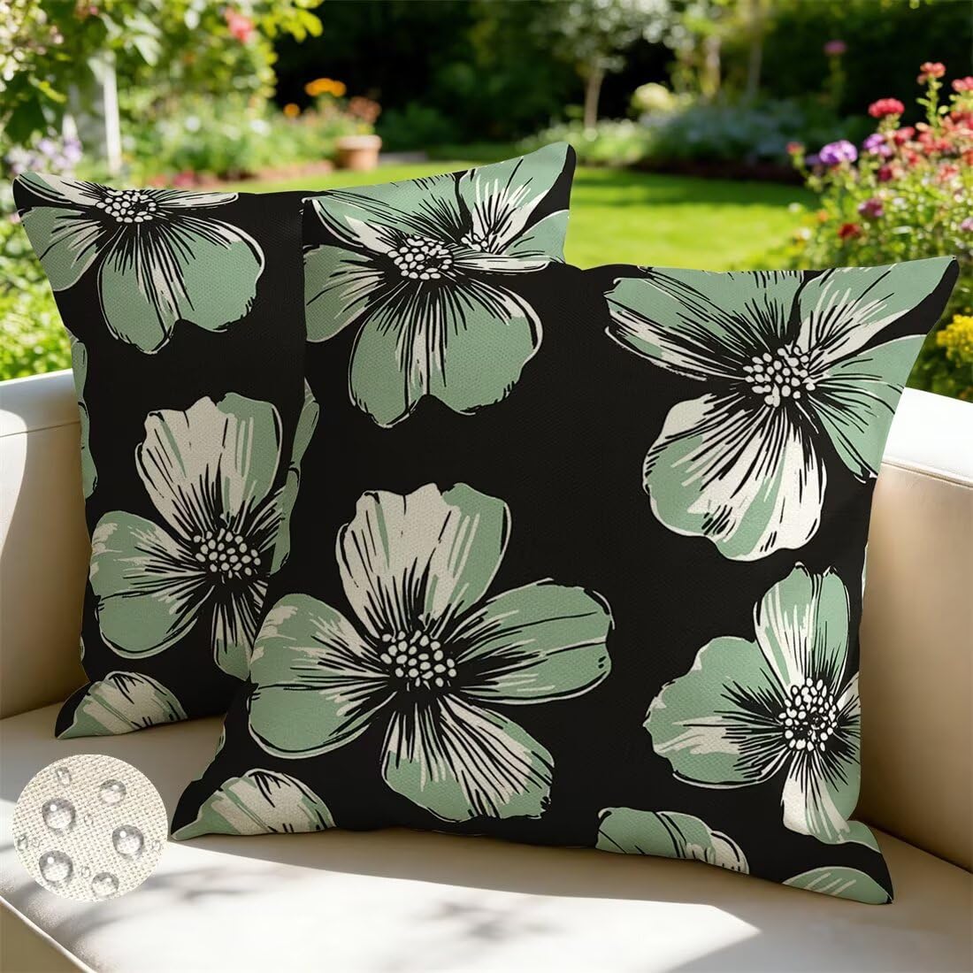 Housses de coussin rustiques été printemps 80x80 cm aux finitions soignées et durables