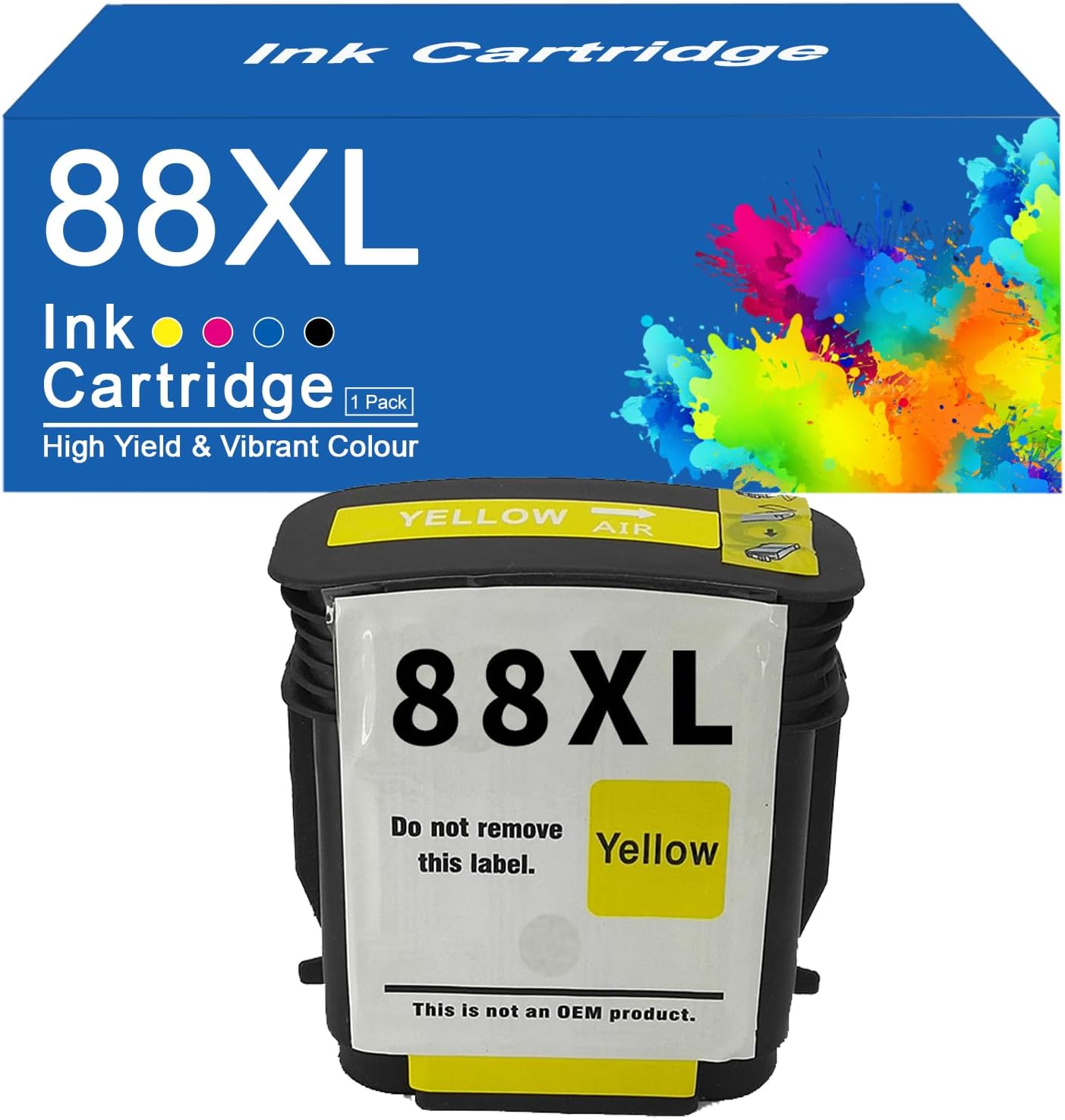 Cartouche D'encre Compatible ARMOR Pour HP 88XL Jaune - Neuf Sous Blister - Haute Capacité