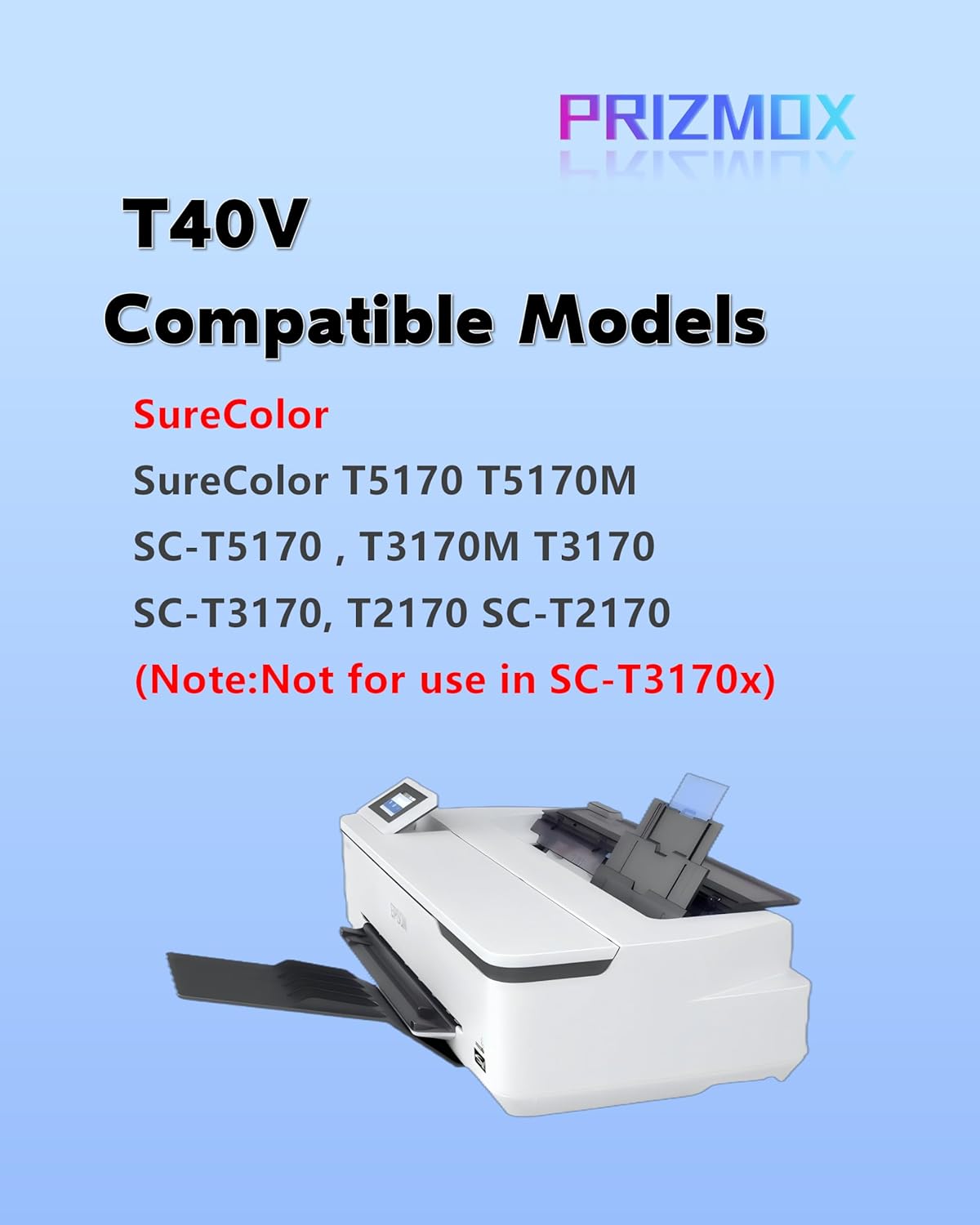 T40V Black Ink Cartridges Remanufactured Replacement for Epson T40V120 Black Ink for Ultrachrome XD2 Compatible for T40W Ink SureColor SC T5170 T3170 T2170 Printer (2-Pack)