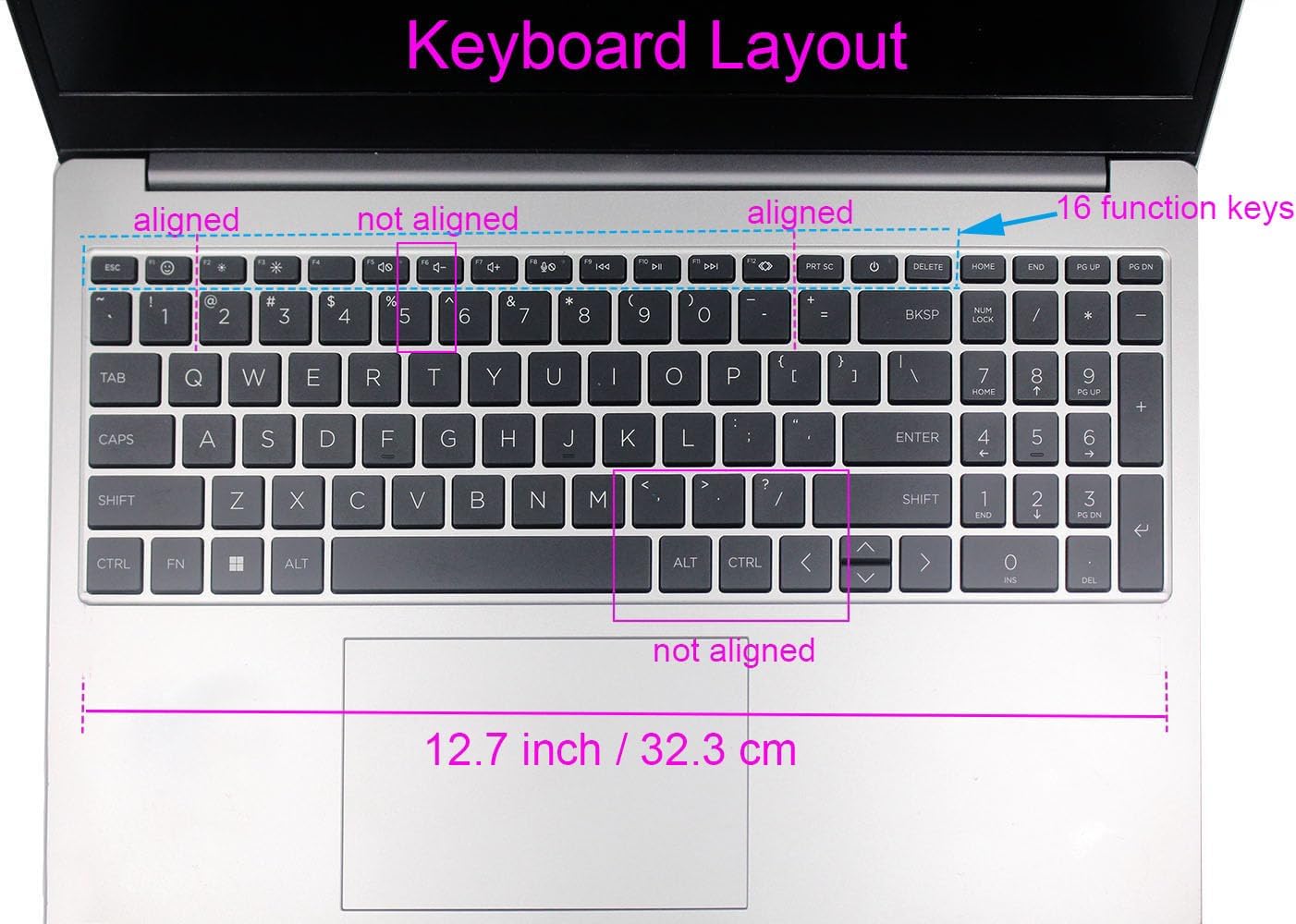 Keyboard Skin Compatible for 15.6 HP Laptop 15-fc 15-fd 15t-fd 15z-fc Series, HP Pavilion 15 15-eg/eh/er 15t-eg200/eg300 15z-eh300 Series, HP Pavilion 17z 17z-cp000 17z-ca200 17-cn 17-cp Series (Pink