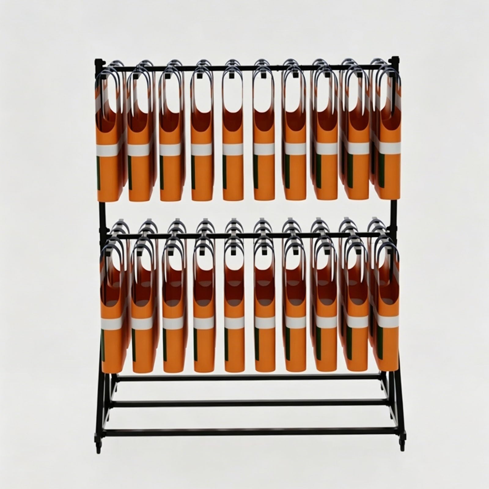 Rack mobile e robusto per l'asciugatura e l'organizzazione di giubbotti di salvataggio e attrezzature di sicurezza per sport acquatici (ideale per parchi acquatici e piscine).