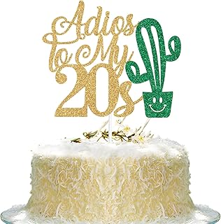 Spanish Adios To My 20s Cake Topper, Mexican Themed Goodbye to My 20s, 30 & Fabulous, Happy 30th Birthday Party Decorations for Adult