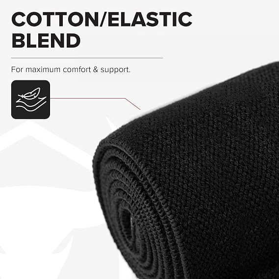 Elbow Wraps for Weightlifting (1 Pair) - 50 Elastic Elbow Braces for Weight Lifting - Elbow Support for Bench Press, Powerlifting, Fitness, Gym Workout - Gym Elbow Straps Weightlifting - Elbow Compression Strap Brace