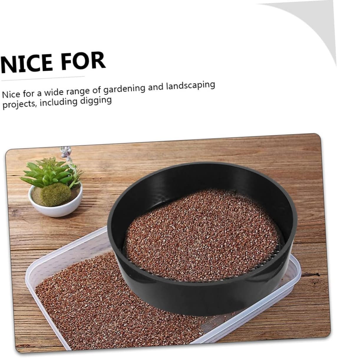 Yardwe 16sets Garden Soil Sifter Fine Mesh Sieve Heavy Duty Soil Sifter for Rocks Weeding