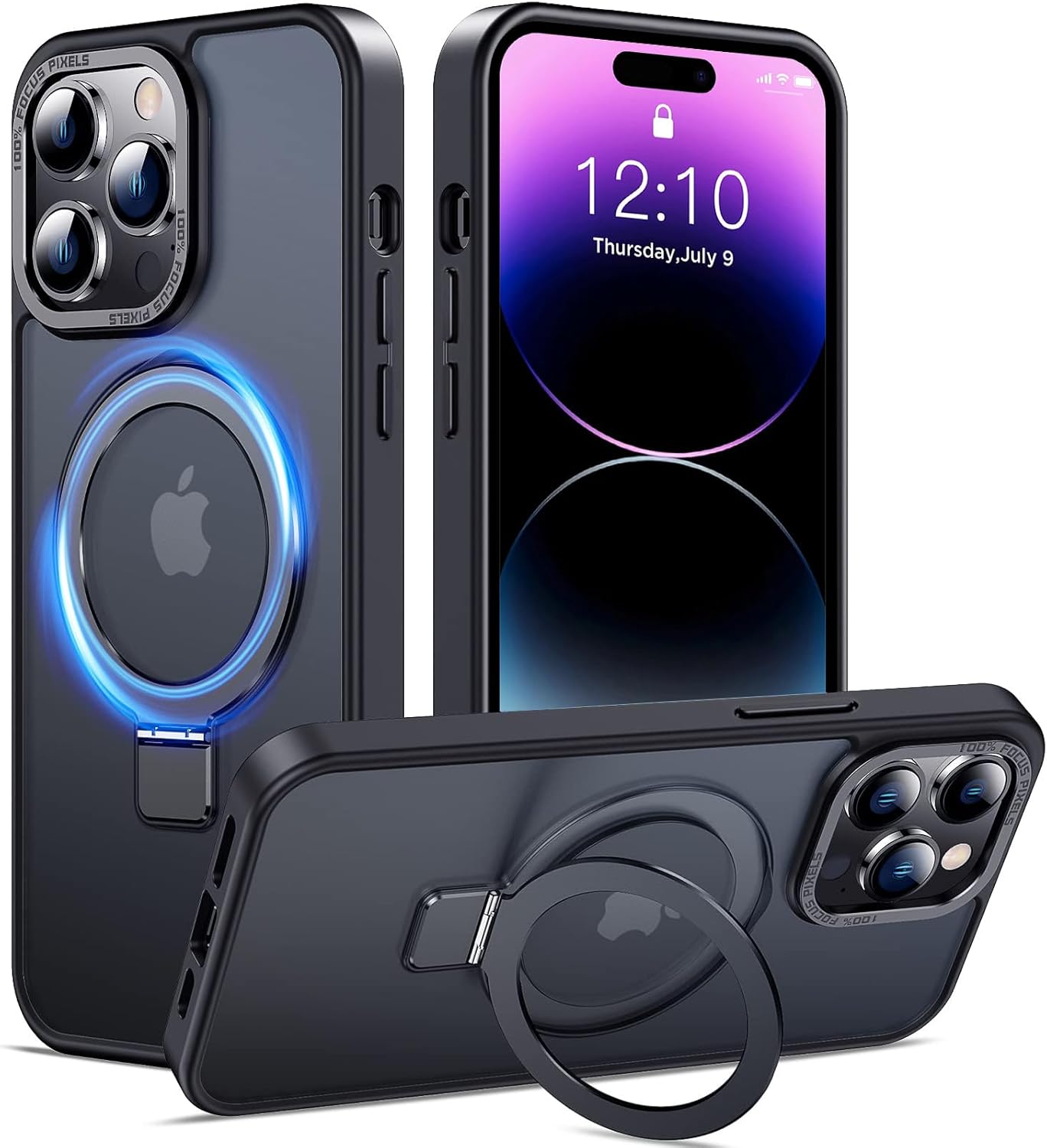 جراب مغناطيسي لموبايل ايفون 14 برو مع حامل غير مرئي من ايليجو،... - view 1