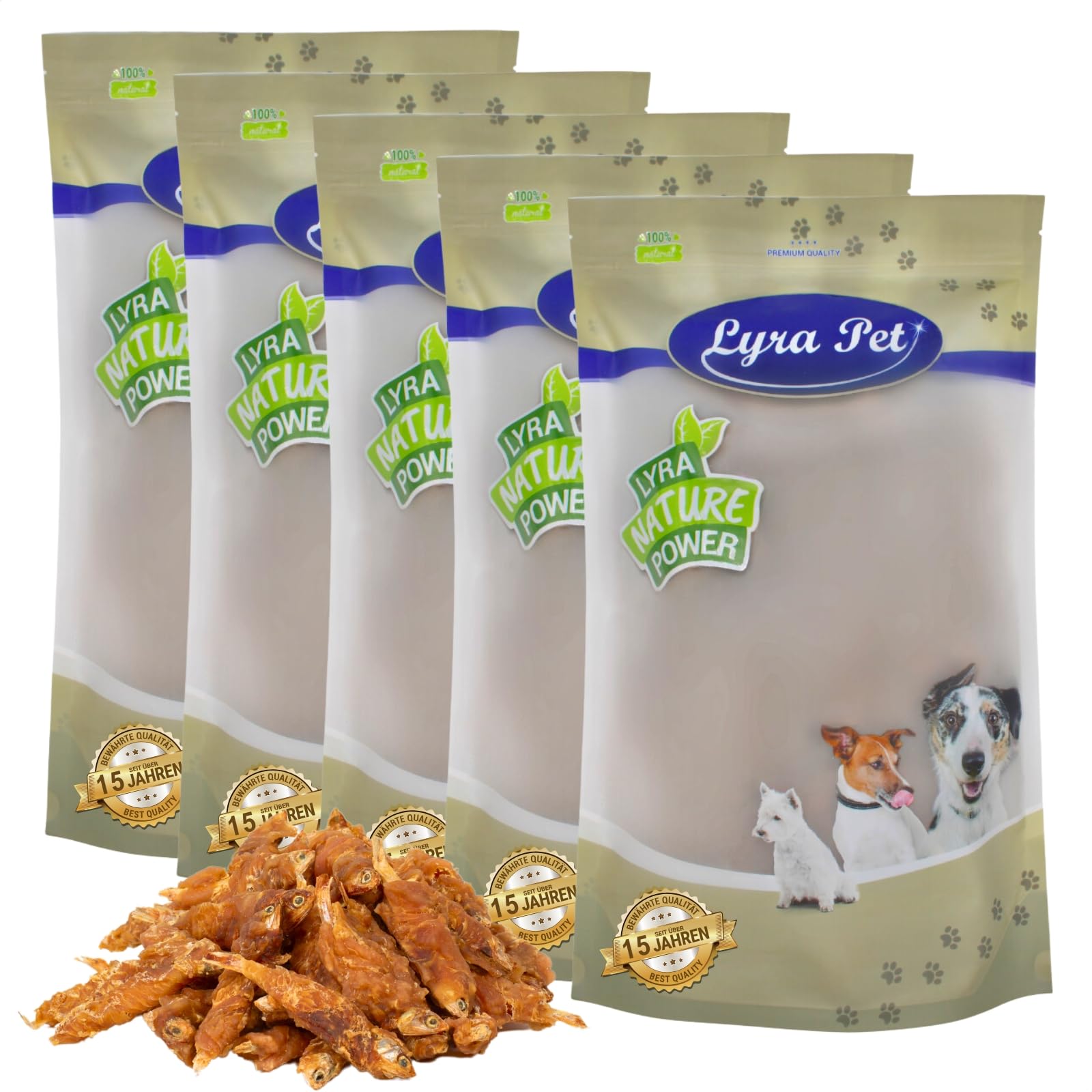 Lyra Pet® 5 kg Wrap mit Hühnerfleisch und Fisch - Kausnack für Hunde | Leckerli für Hunde – Proteinreicher Kauartikel mit Huhn & Fisch – Idealer Belohnungs- und Trainingssnack – Gut verträglich