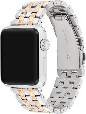 COACH Apple Watch Strap, Compatible with Apple Watch 38mm, 40mm, 41mm, 42mm, 44mm, and 45mm, Interchangeable Band, Create Your Unique Style
