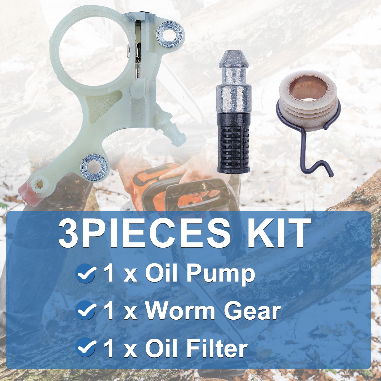 Qiilu Engrenage à Vis Sans Fin De Tronçonneuse Kit D'Engrenage à Vis