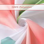 Bonhause Peach Rideau de douche, Allover Fruits Pink Peachy Rideau de salle de bain 72x72 Inch Polyester tissu imperméable Rideau de bain avec 12 Crochets