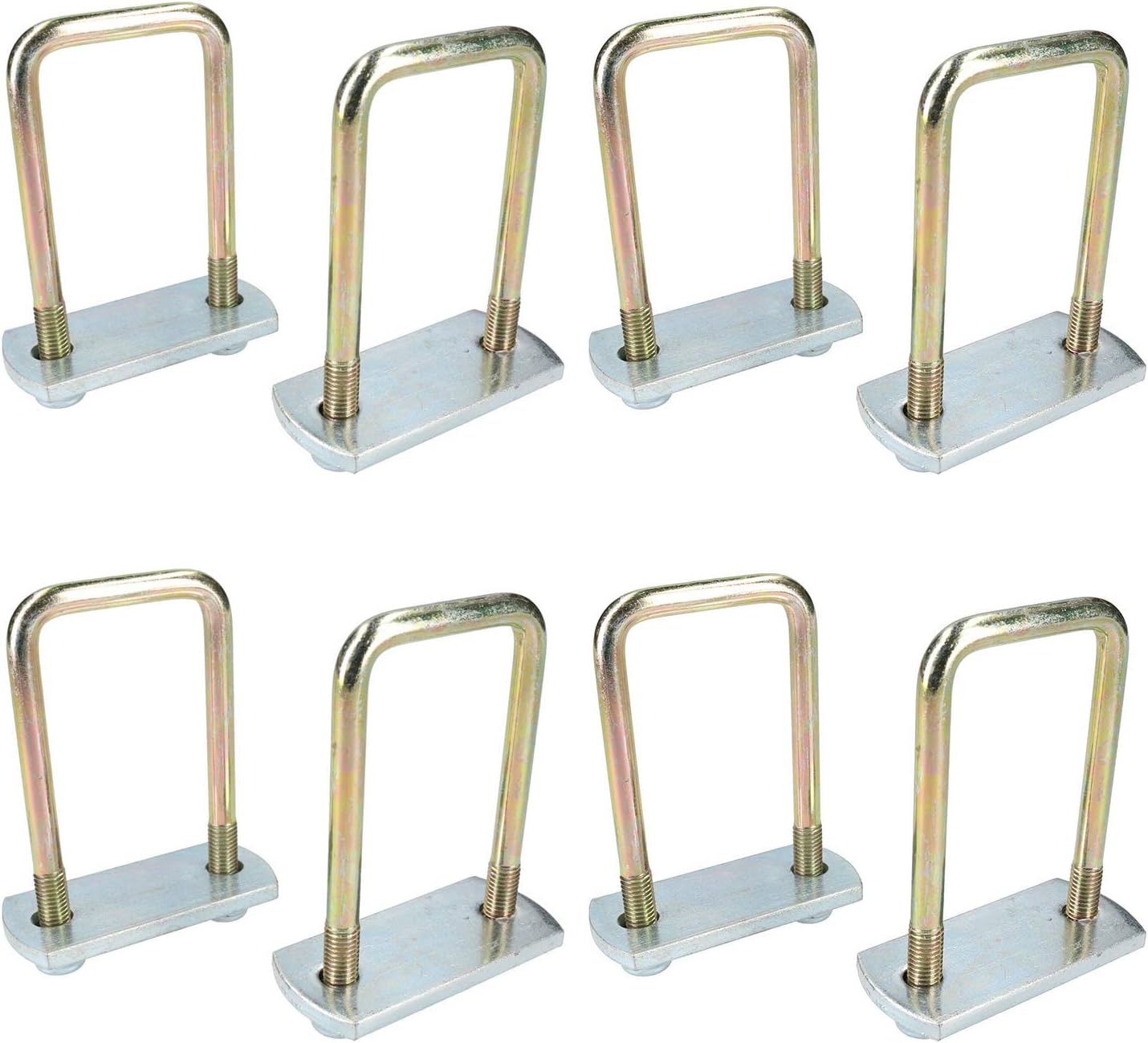 8 Pack M10 50mm x 100mm U-Bolt N-Bolt with Plates & Nuts HIGH TENSILE