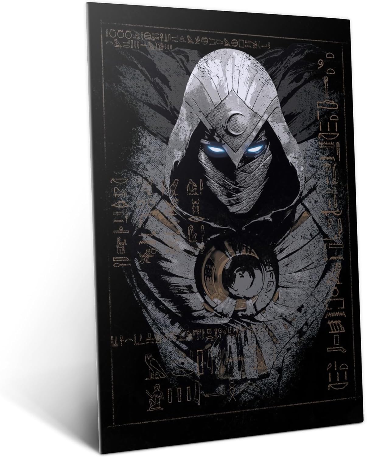 Displate Official Marvel Metal Poster Magnetic Mounting Included Licensed Artwork Modern Wall Decor Moon Knight Moon Knight eyes Poster 12.6x17.7 in