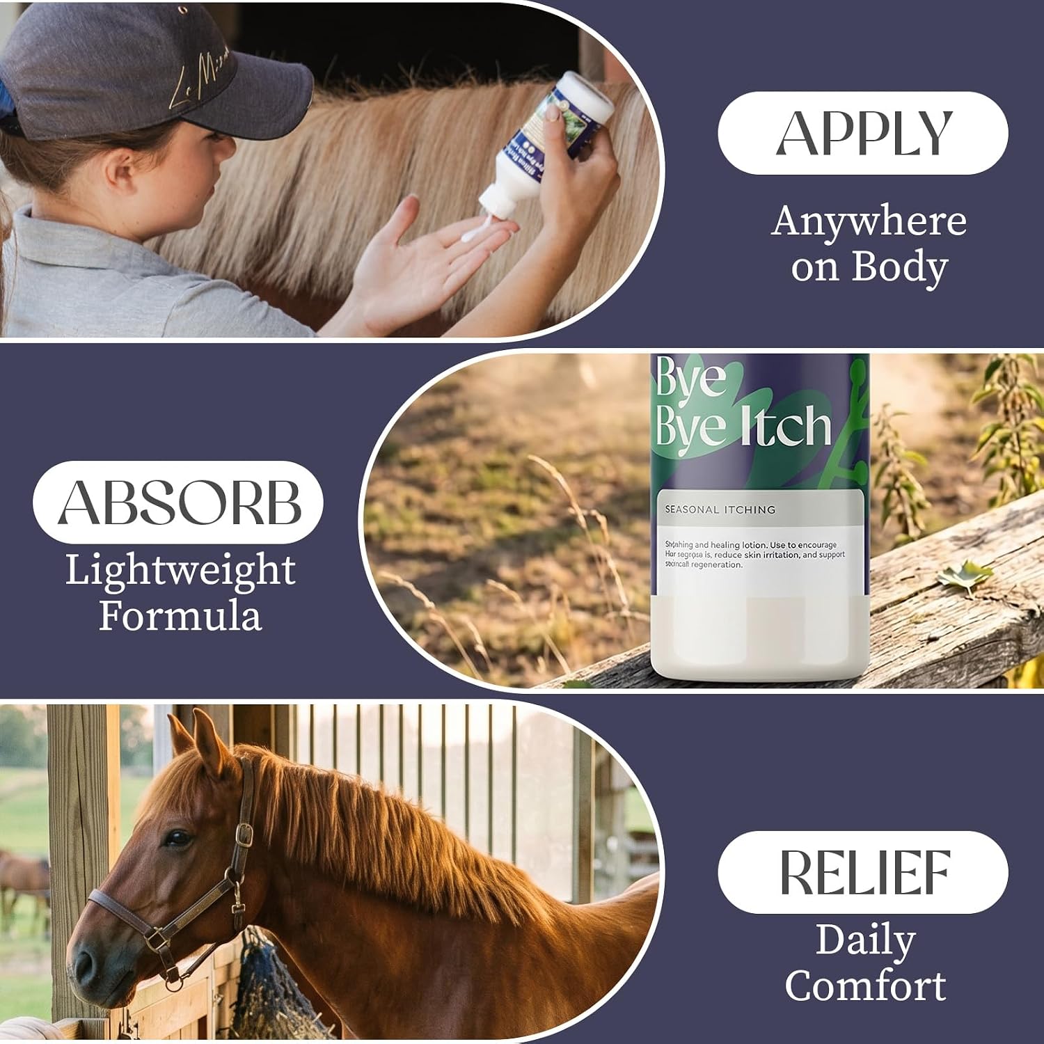 Hilton Herbs Bye Bye Itch Skin Allergy Lotion for Horses / Dogs 16 fl oz
