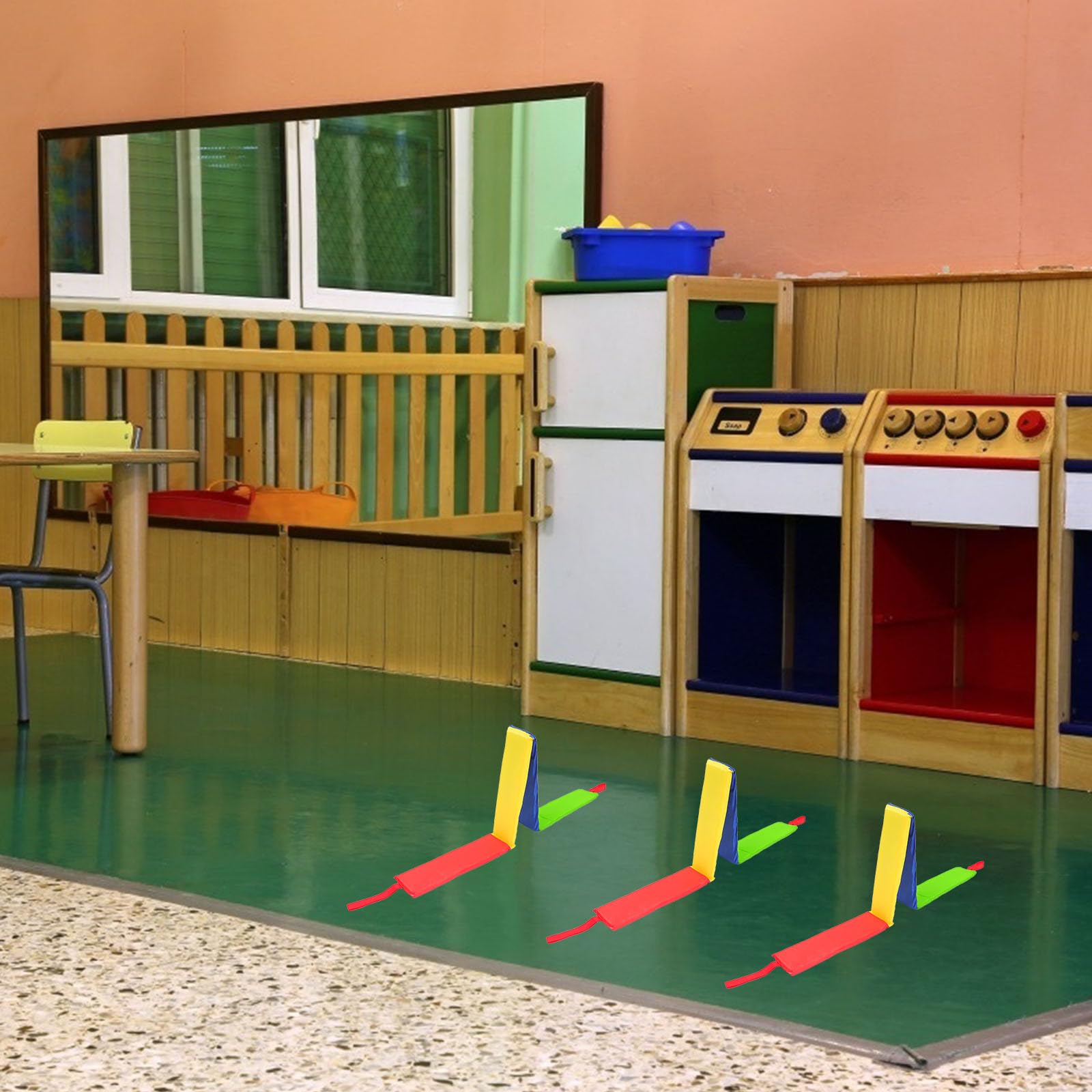 Juego de Salto de Cuadrícula 3 Piezas Eva y Tela para Niños