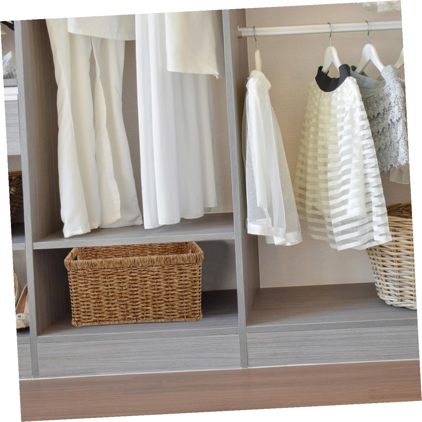Cabilock Cesta de Clasificación de Plástico Cesta de Recepción de Artículos Varios Gran Capacidad para Habitaciones Infantiles y Cocina de Estilo Natural