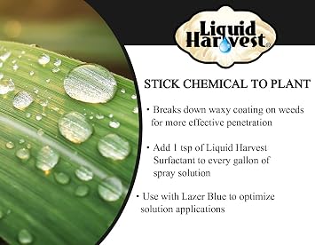 Liquid Harvest Lazer Blue Concentrate Spray Pattern Indicator 32 Ounce & Liquid Harvest Surfactant for Herbicides Non-Ionic 32 Ounce