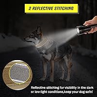 Vista 4 de Collar táctico para perro con asa, collar de entrenamiento militar ajustable para perros, nailon suave y hebilla de metal resistente para perros