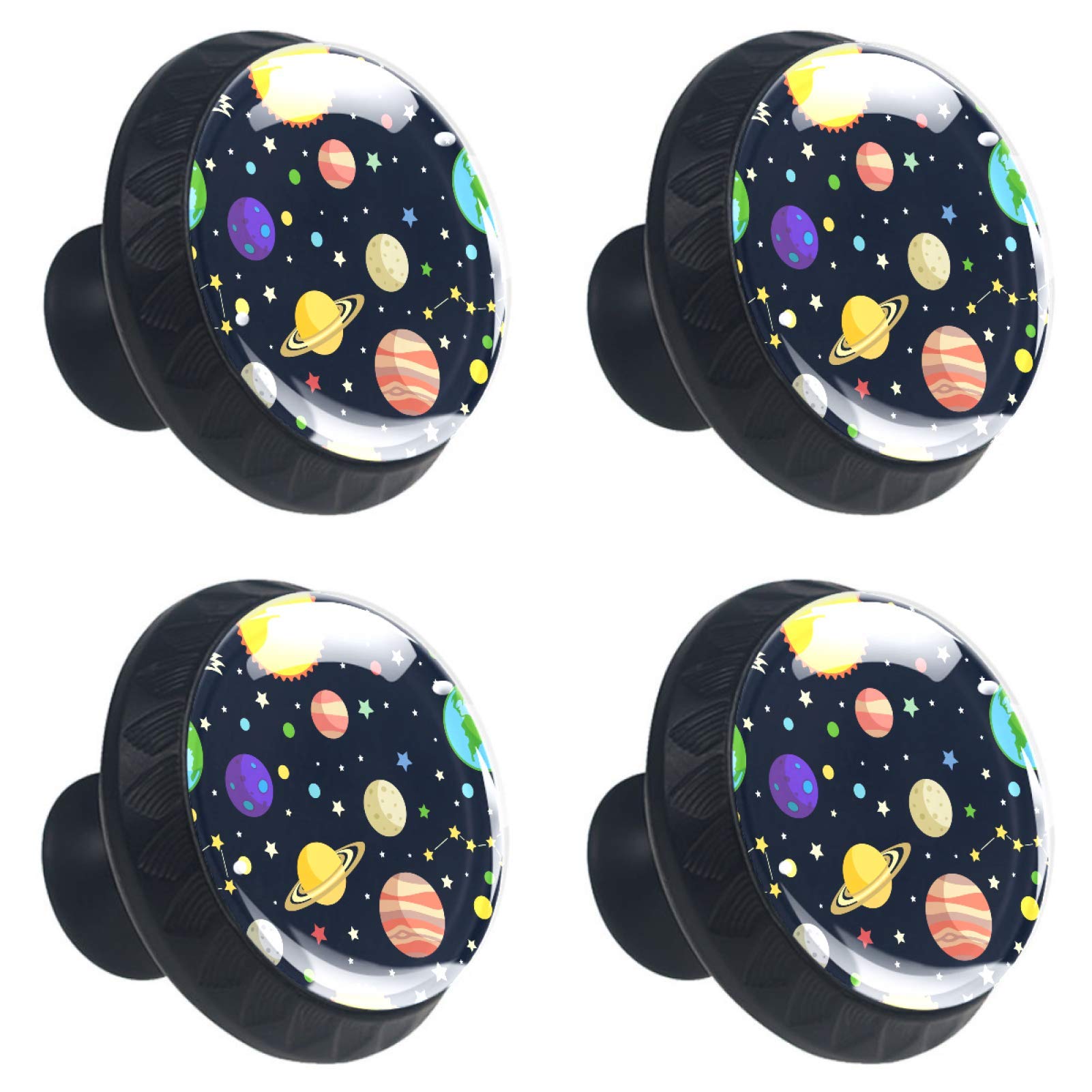 Boutons de tiroir en cristal 30mm boutons de meuble planète et étoile