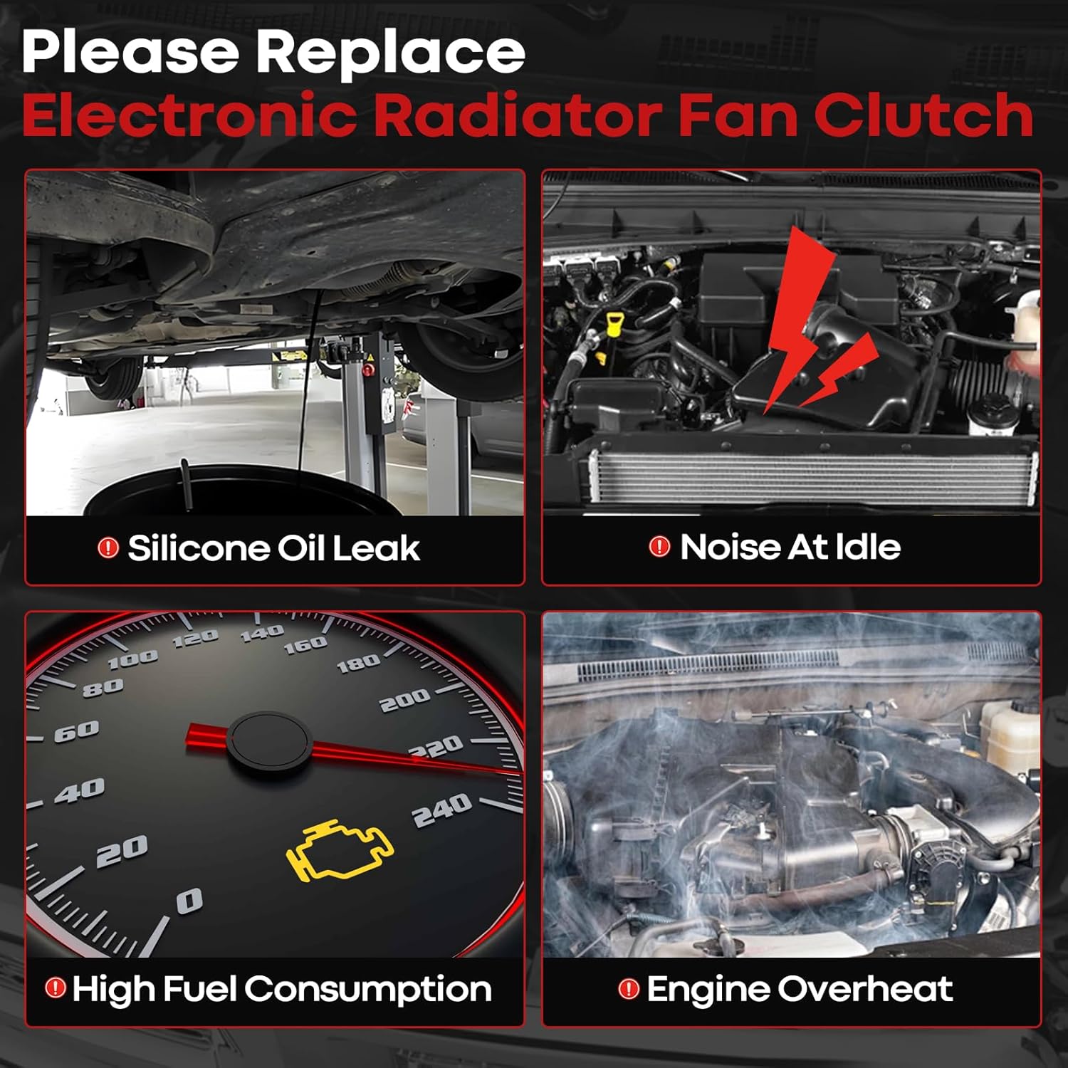 22059 Fan Clutch Electronic Radiator Cooling Fan Clutch Compatible with 2011-2020 Ram 1500, 2011-2019 2500, 2011-2018 3500, 4000, 1500 Classic & Dodge Ram 1500/2500/3500 Pickup, Ram 4000